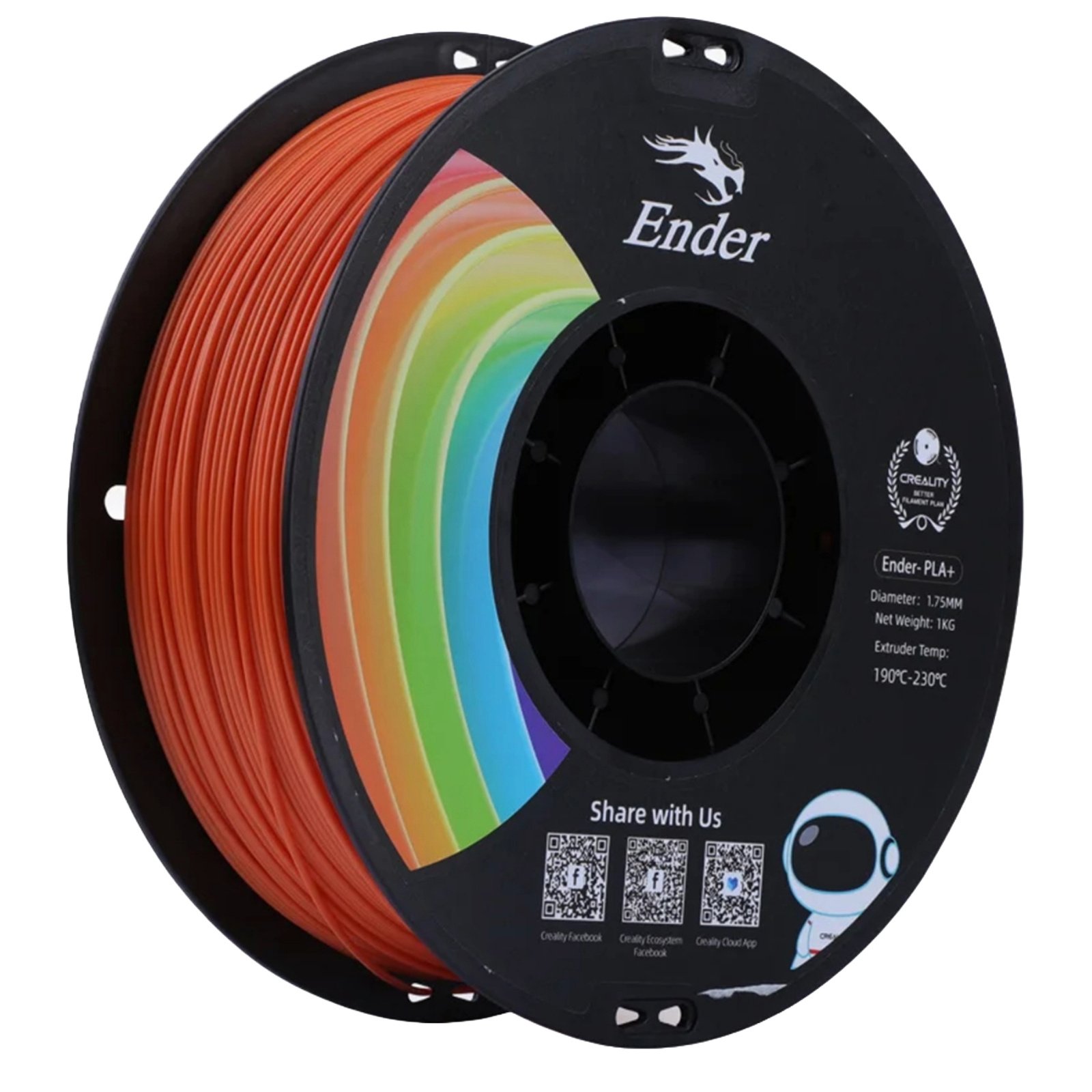 Ender PLA+ Orange Filament 1kg