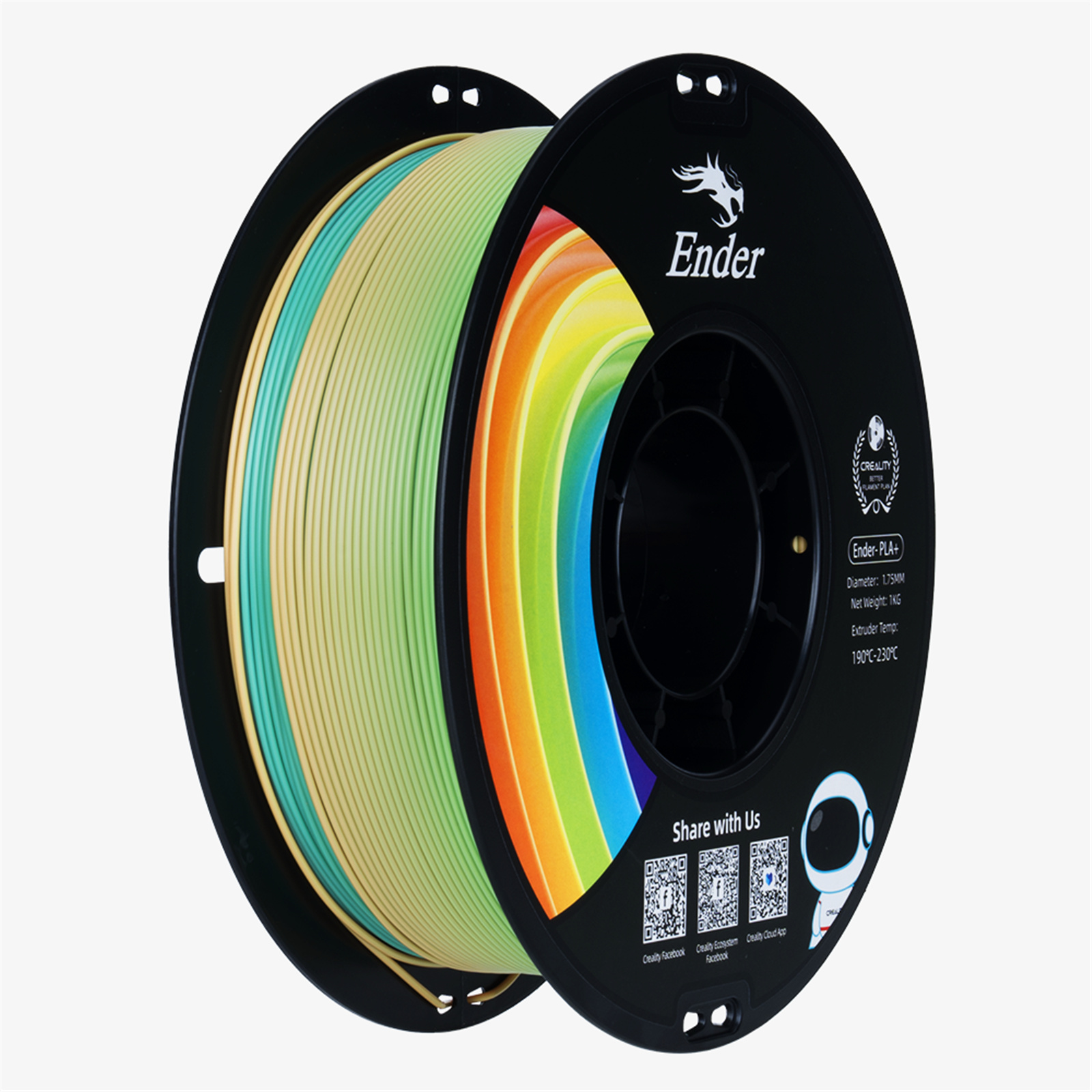 Ender PLA+ Rainbow Filament 1kg